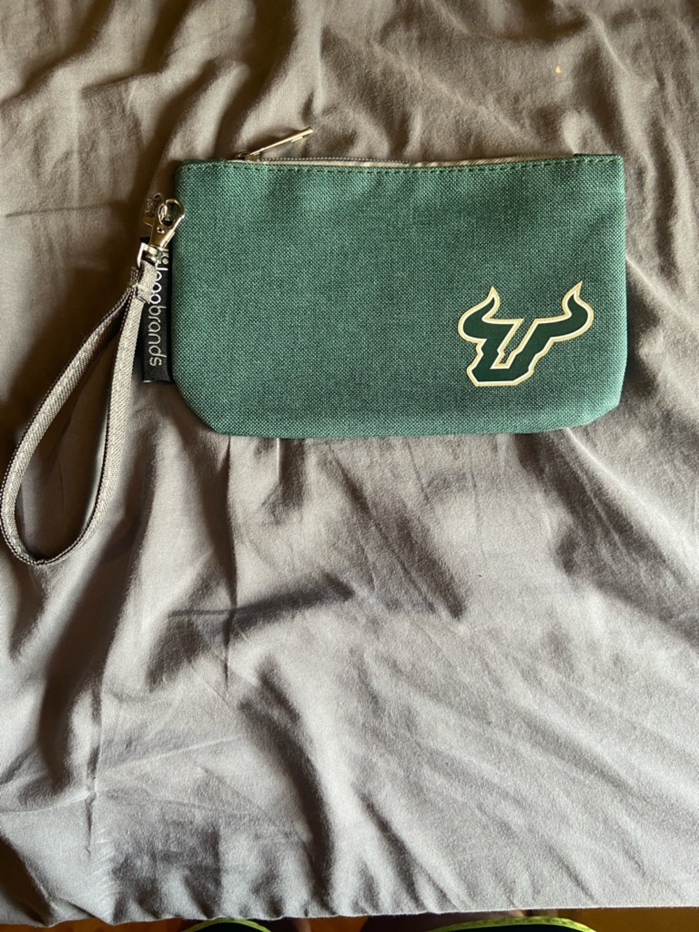 USF Bulls Green Wristlet Clutch - Canvas Game Day Pouch